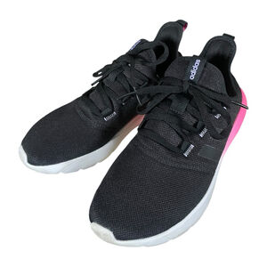 Adidas 10 Running Shoes Cloudfoam Pink Black Womens Runners Sneakers Lightweight